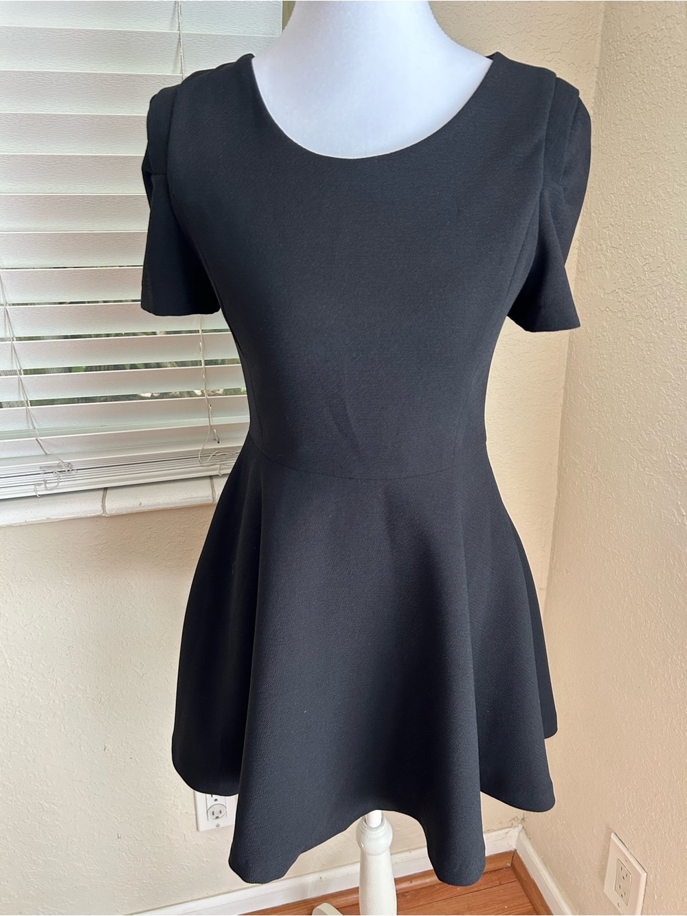 Six Crisp Days Black Short-Sleeve Fit & Flare Dress